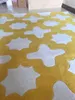 Carpets Yellow Round Carpet Alfombras Modern Handmade Living Room Bedroom Fashion Creative Coffee Table Sofa Tapete