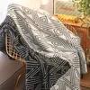 Blankets Simple Leisure Geometric Knitting Sofa Throw Blanket Summer Warm Travel Nap Air Conditioner Rugs Bedspread Tapestry Home Decor