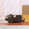 Lady Messenger Bag M44813 Multi Pochette Accessoires Designer Sac à épaule amovible Round Round Zipped Purse Triple Luxury Handbag Cross Body Gold