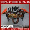 OEM orange flames Fairings For SUZUKI GSXR1000 K9 GSXR-1000 09 10 11 12 2013 2014 2015 2016 151No.188 GSXR 1000 CC 1000CC 2009 2010 2011 2012 13 14 15 16 Injection Fairing