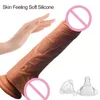 Items sex massager Grote dildo vibrator Enorme automatische telescopische verwarming Peniszuignap Realistisch voor vrouwen Speelgoed Volwassen