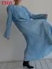 Vestidos casuales ttqv suelto midi damas moda manga larga oficina primavera vintage elegante para mujeres 220914