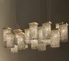 It￡lia Designer Luster K9 Lustre de cristal Modern Dining Room Luxury Lighting Bar Villa Island Holding Lamp Pinging Lamps