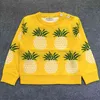 Nuovo design Ragazzi Ragazze Maglione a maniche lunghe Stampa ananas Buttom Cotone Bambini Pullover Top Abbigliamento per bambini coreani 2-7Y 0913