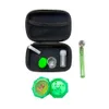 Fumer Kits Accessoire En Plastique Dur Herb Grinder Conteneur De Stockage En Verre Bocal Pipe En Verre Bong