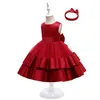 Fille robes petite robe formelle enfant en bas âge Pageant fête d'anniversaire pour enfants à volants Tulle princesse fleur filles robe de mariée