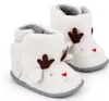 Chaussures de noël pour premiers pas de bébé fille et garçon, confortables, couleurs mélangées, floquées, à enfiler, Scarpe Bambina, chaussons pour enfants