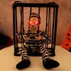 Festdekoration halloween dekoration elektrisk skelett leksak blinkande ljusljud docka skrämmande prat fånge spöke spökade hus skräckparty rekvisita 220915