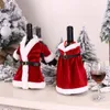 Christmas Decorations 1Pc Creative Skirt Clothes Wine Bottle Packing Bag Decorative Tree Top Ornaments Gift