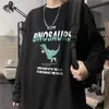 メンズ・Tシャツの男性長袖Tシャツ漫画プリントシックなストリートウェアTシャツティーン・ハラジュクプラスサイズのティーカップルメンズレトロ220915