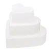 Festliche Vorr￤te 3PCS DIY White Foams Cake Dummies Herzf￶rmige Form f￼r die Anordnung von Partydekoration