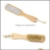 Bath Brushes Sponges Scrubbers 2 In 1 Cleaning Brushes Natural Body Foot Exfoliating Spa Brush Double Side With Nature Pumice Ston5831260