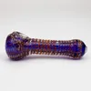 Cool Colorful Spider Web Thick Glass Pipes Portable Design Spoon Bowl Herb Tobacco Filter Bong Handpipe Cigarette Holder Handmade Oil Rigs Smoking