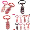 Dog Apparel Valentines Day Pet Dog Tie Love Style Supplies Small Cat Accessories Puppy Bow Neckties Items Drop Delivery 2021 Home Gard Dhrfg