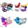Party Masks 10pcs Colorful Feather Masks Women Girls Princess Sexy Masquerade Mask Dance Birthday Party Carnival Props Christmas Halloween 220915