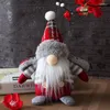 Feestdecoratie kerstplaid hoed gnome pop ornament elf dwerg handgemaakt huis keuken decor voor ceremonietafel bureaublad diy