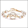 Charm armband mode crystal rhinestone o￤ndlighet armband stj￤rna sj￶stj￤rna kors fj￤ril ￤ngelvingar charm imitation p￤rlp￤rlor b dh6u3