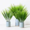 Decoratieve bloemen kunstmatige ui gras plastic groen planten boeket bruiloft woonkamer vaas nep bloem arrangement home decor