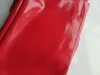 Mode Catsuit Costumes PVC Faux cuir rouge Latex unisexe gants courts doigt fétiche Cosplay évider gant