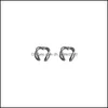 Ear Cuff Fashion Hoop Earring Asymmetry Heart Cuff Charm Studs Earrings For Women Girls Ear Clip Party Jewelry Accessories 2 2Fd H1 D Dhq4R