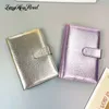 Anteckningar A5 A6 PU LÄDER LÖST LEAF COVER Färgglad textur Ring Bindemedel Planner Journal Budget Wallet Clip Notebook 220914