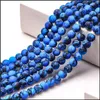 Beaded Strands Glass Loose Beads Jewelry 8Mm Round Colorf Ink Wash Imitation Y Diy Strands Bead Ornaments Women Men Bracelets Parts Dh7Ci