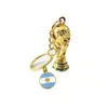 2022 Hercules Keychain Dünya Kupası Futbol Çevresel Ülke Bayrağı Anahtarları Fan Hediye Koleksiyonu