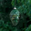 Party Decoration 8pcs/pack 7 11cm Colorful Powder Hanging Pine Cone Christmas Tree Glass Ornament Creative Pendant Window Present