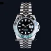 V9F GMT II Sprite A3285 Automatische heren Watch V4 40mm 116710 Groene keramische bezel Zwarte wijzerplaat 904L Jubileesteel Bracelet Super Edition dezelfde serie kaart Puretime B2