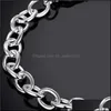 Link Chain 925 Sterling Sier 8-Inch Basic Chain Bracelet For Woman Charm Wedding Engagement Fashion Party Jewelry 1277 T2 Drop Deliv Dhpzj