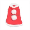 Hundebekleidung Winter verdicken warme Haustier Hund Weihnachtskostüm Glocke Cape Cloak Dress Up New Year Party Power Props Großhandel Drop deliv dh98p