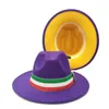 Berretti Fedora colorati Cappello Donna Fedora Accessori Largr Brim Cappelli invernali per uomo Fascia Panama Sombreros De Mujer