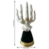 Bordslampor Witch Hand Candlestick Harts Art Craft Ornament Halloween Palm Candle Snack Tray Holder Bedroom Living Room Decoration