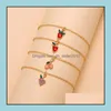 anklets 4pcs/set women ankletsチェーンフルーツパターンビーチベアフットサンダルチェーンレッグブレスレットフットブレスレットアンクルジュエリー508 T2ドロップDHVWD