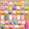 Artigo de Natal 5/50pcs Novo Mini Mini Sishy S Mochi Squishies Halloween Kawaii Padrão de Animal de Estresse Alívio Squeeze para crianças Presentes de aniversário 0914