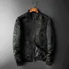 Hommes Vestes Vintage Noir Jacquard Veste 2022 Automne Nouveaux Hommes Slim Fit Bomber Veste Haute Qualité Hommes Party Club Manteau Chaqueta Hombre M-5XL T220914