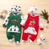 Rompers 03yrs Baby Girls Boys Christmas Clasting Romper Born Born Jumpsuit Kids Pajamas Jumper Xmas Year Outfi 220915