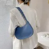 Evening Bags Women Plain Shoulder Underarm Bag Ladies Daily Handbag Female Weaving Handle Commuter Tote