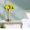 Party Decoration Metal Vases Delicate Table Vase Bronze Wedding Centerpiece Event Road Blomma Rack For Home