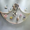 Feestdecoratie macrame katoenen touw hand gebreide boho decor net Boheemse Noordse thuismuurhangen accessoires foto's