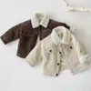 Casaco moda bebê menino menino jaqueta de inverno veludo peles grossos infantis infantis crianças quentes roupas de alta qualidade roupas 15y 220915