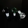 Bol en verre noir vert transparent accessoires de fumer 14 mm 18 mm femelles articulations mâles dab gréés pour le nookah bong sa02 sc01