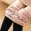 Leggings femininos algodão Velvet Mulheres de inverno laterais laterais sexy com calças de fitness quentes de alta qualidade de alta qualidade 220914