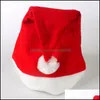 Chapeaux de fête Noël Santa Claus Chapeaux Red Cap Party Costume de chapeau de tissu non tissé Décoration de Noël pour enfants