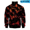 Men's Jackets Long Sleeve Jacket Coats Sweatshirts Man Women Runing Sport Autumn Winter Zipper Jaqueta Masculina Tropical Palm Leaves