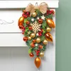 Decoraciones navideñas 50 cm Percha de corona grande para puerta delantera Ventana Red Berry Garland Tree Navidad Decoración para el hogar al aire libre 220914