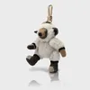 Luxury brand cashmere Bear Keychain for bag charm women decorative accessory Metal buckle ring High qulity famous design