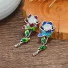 Brooches Muylinda Enamel Chalcedony Lotus Elegant Plant Flower Pin And Brooch Dress Scarf Jewelry Gift For Women