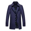 Men's Wool Blends Thoshine Brand Spring Summer Men Trench Short Style Thin High Quality Buttons Male Fashion Outerwear Jackets Plus Size 7XL 220915