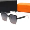 Mode hochwertige retro polarisierte Sonnenbrille Designer für Mann Frau Metall großer Quadrat -Rahmen Designer geeigneter Strand Fahrt UV400 Oculos